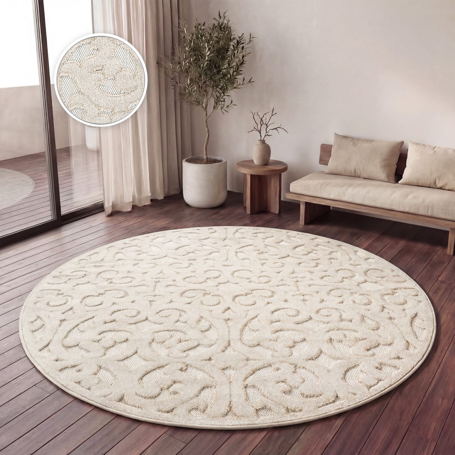 In- & Outdoor-Teppich Cotton Creme