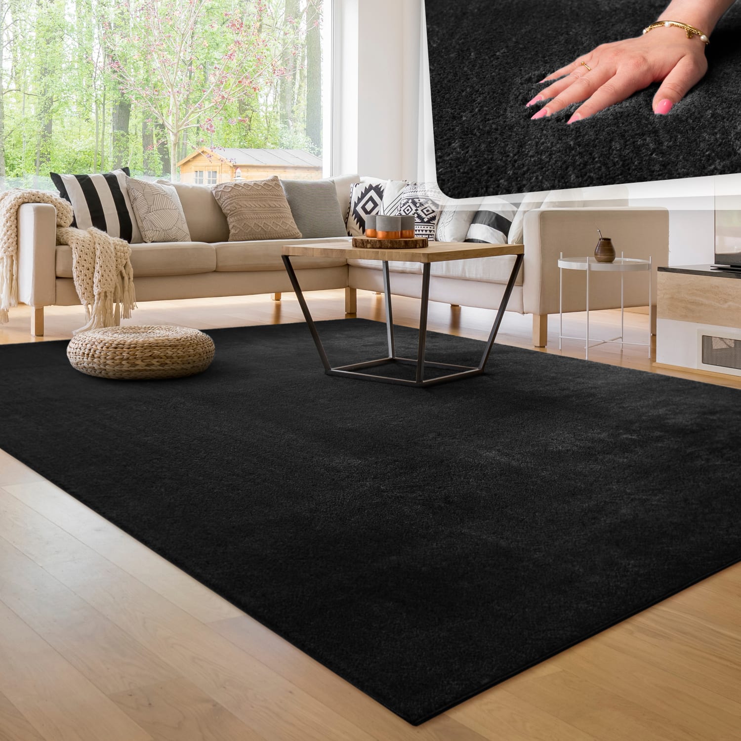Teppich Cadiz Schwarz