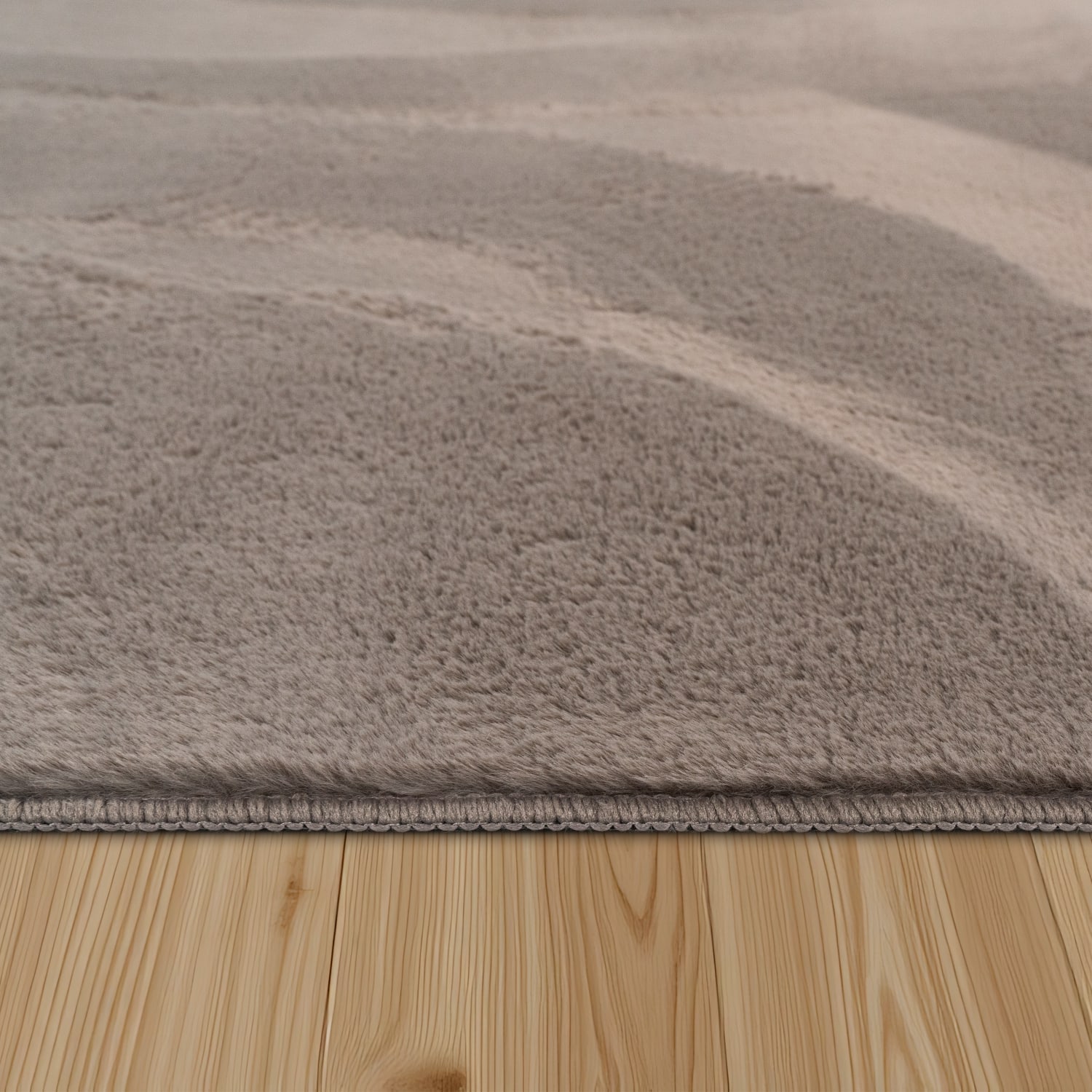 Flauschteppich Soft Taupe