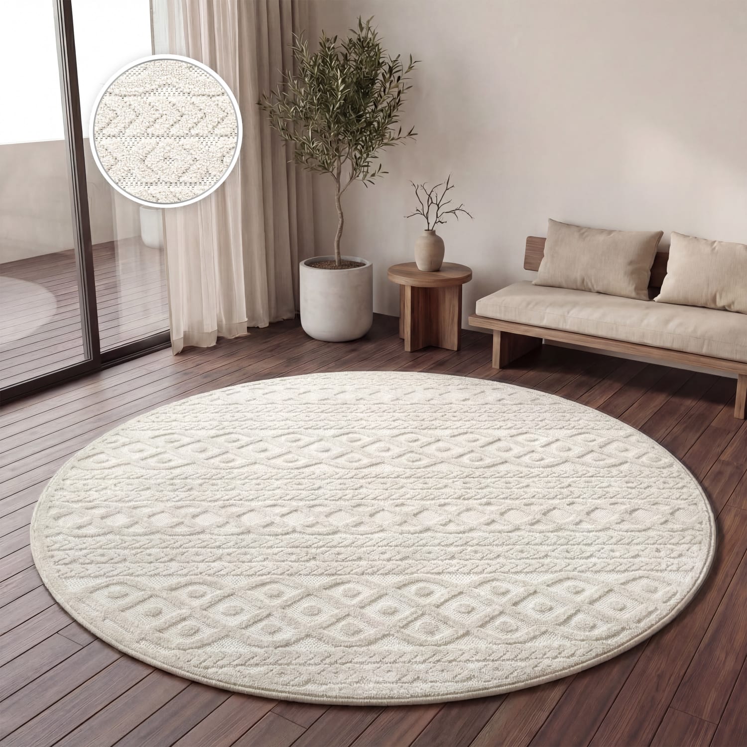 In- & Outdoor-Teppich Cotton Creme