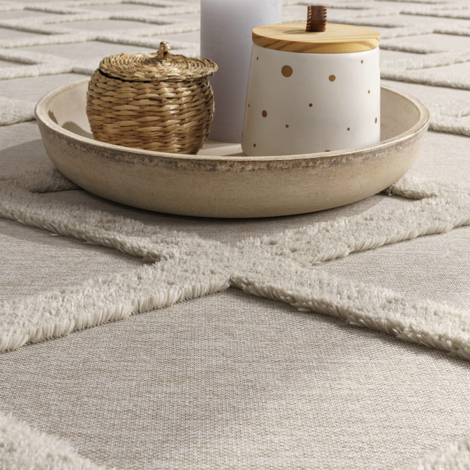 Teppich waschbar Utrecht Creme