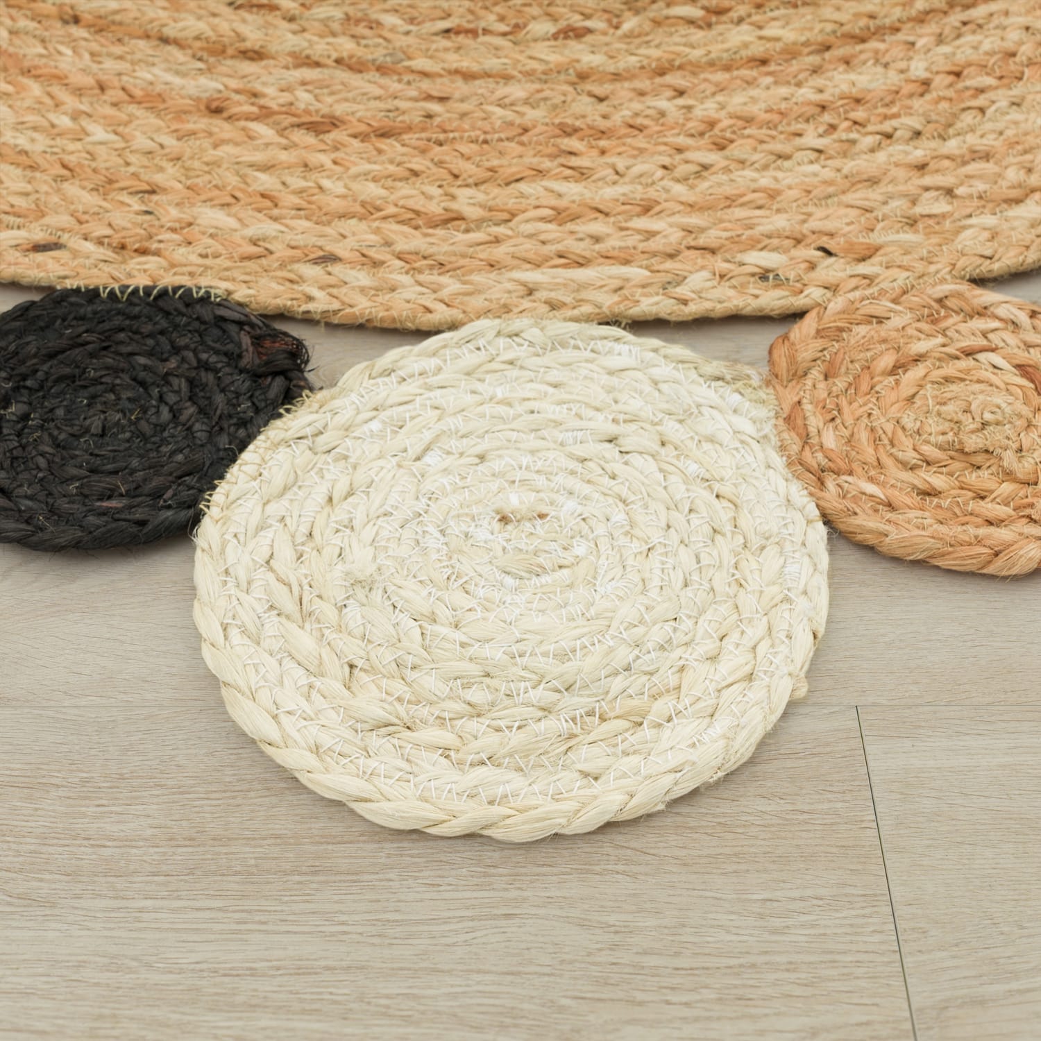 Juteteppich Viborg Schwarz