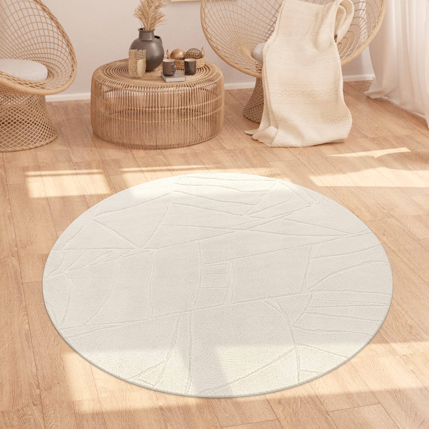 Moderner-Teppich Tokio Creme