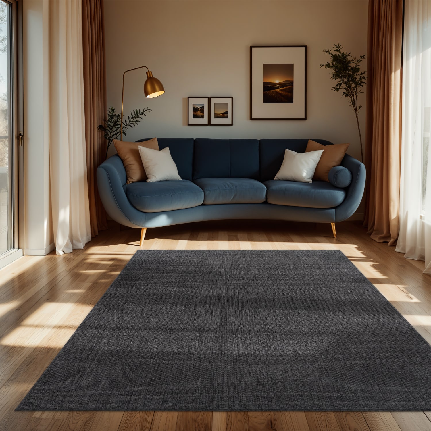 In- & Outdoor-Teppich Venedig Anthrazit