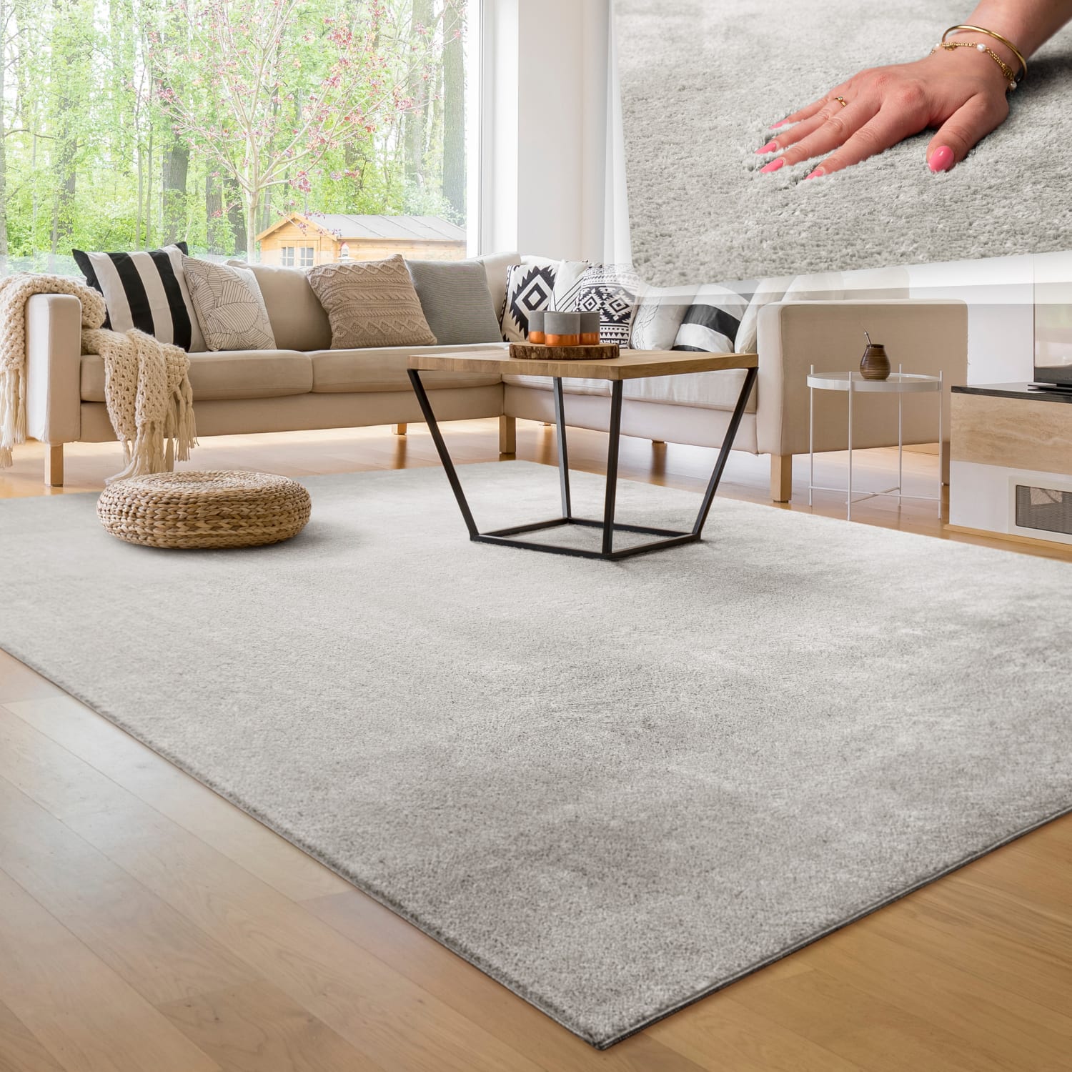 Teppich Cadiz Silber