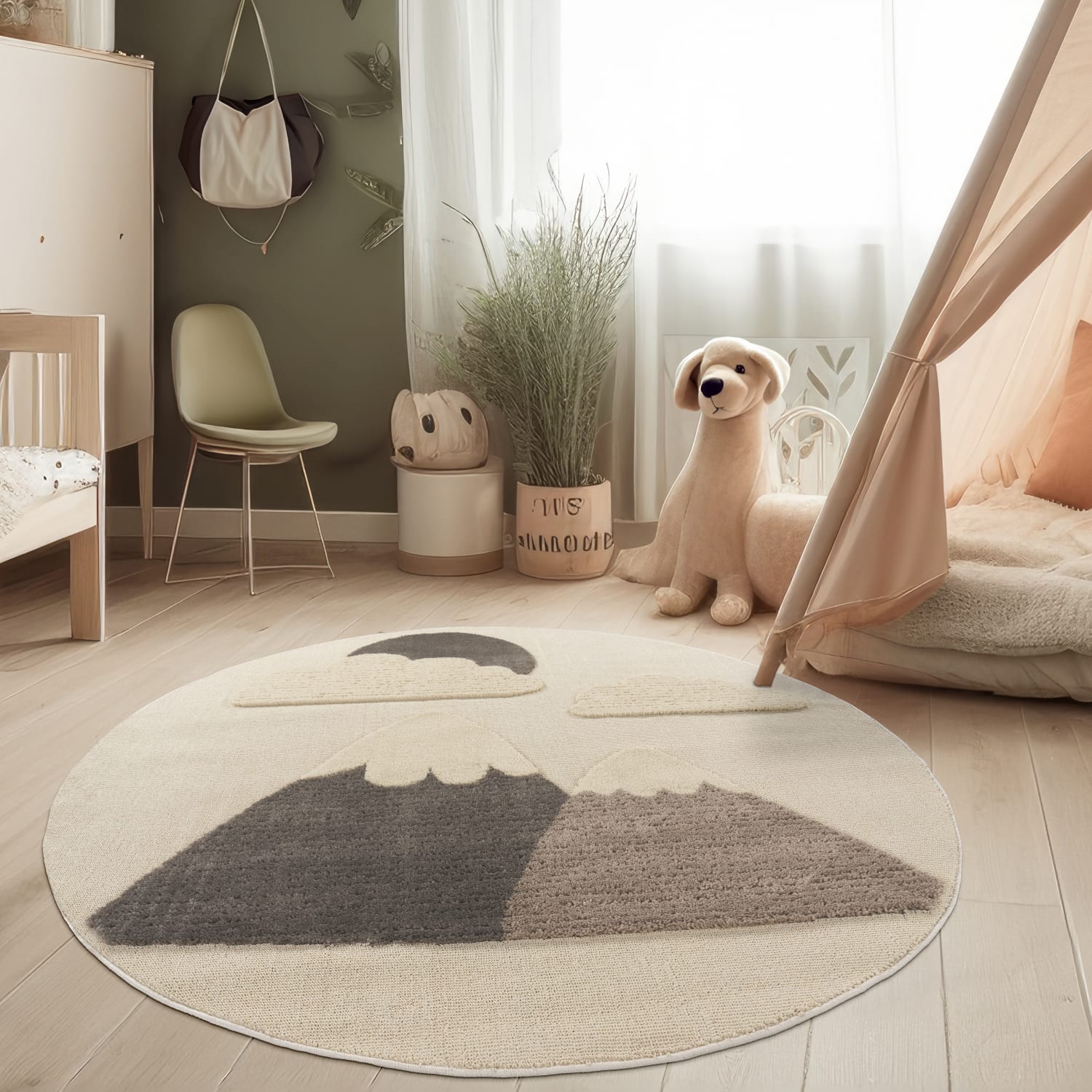 Kinder-Teppich Togo Creme