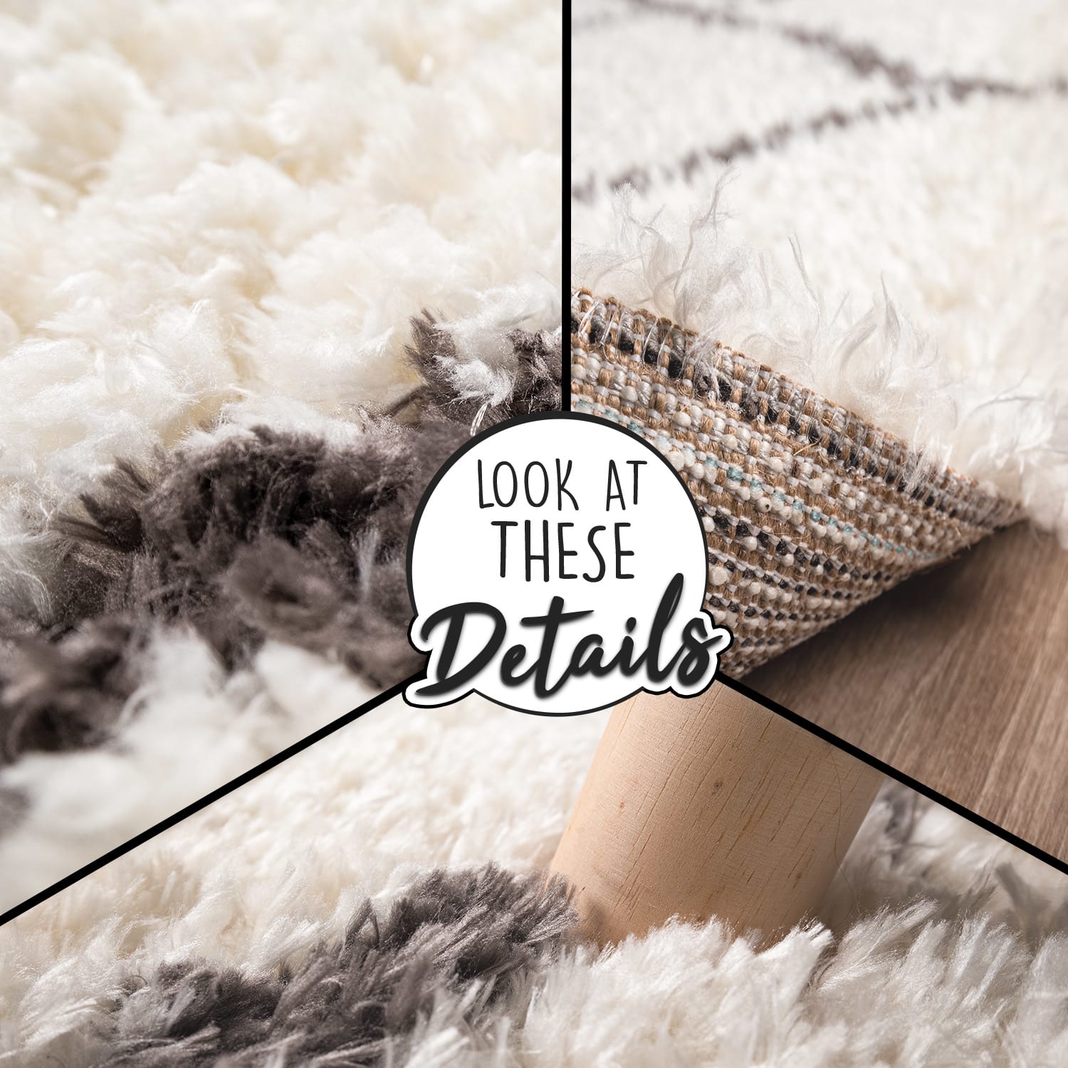 Hochflorteppich Maghreb Creme