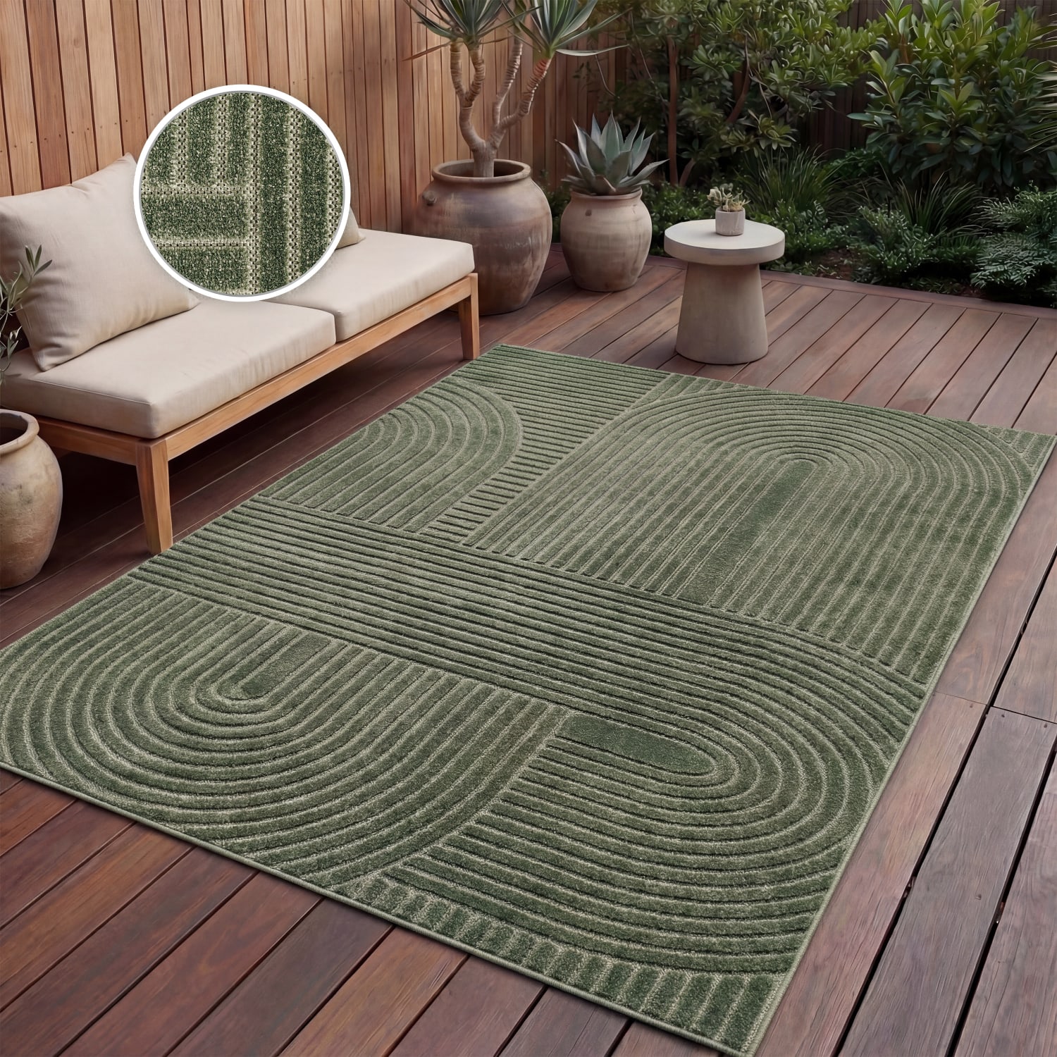 In- & Outdoor-Teppich Cotton Grün