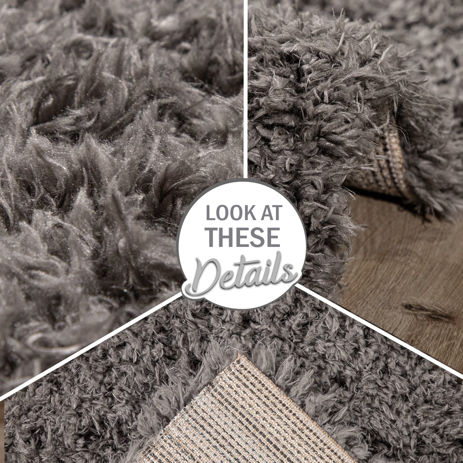 Hochflorteppich Milano Anthrazit