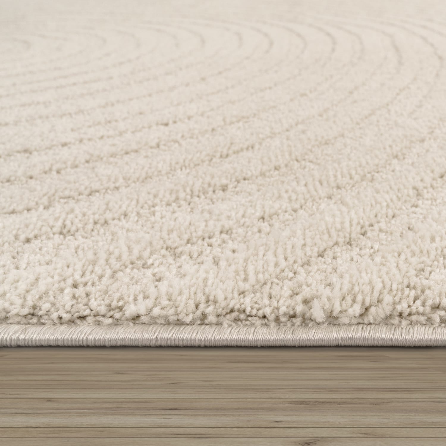 Moderner-Teppich Aura Creme