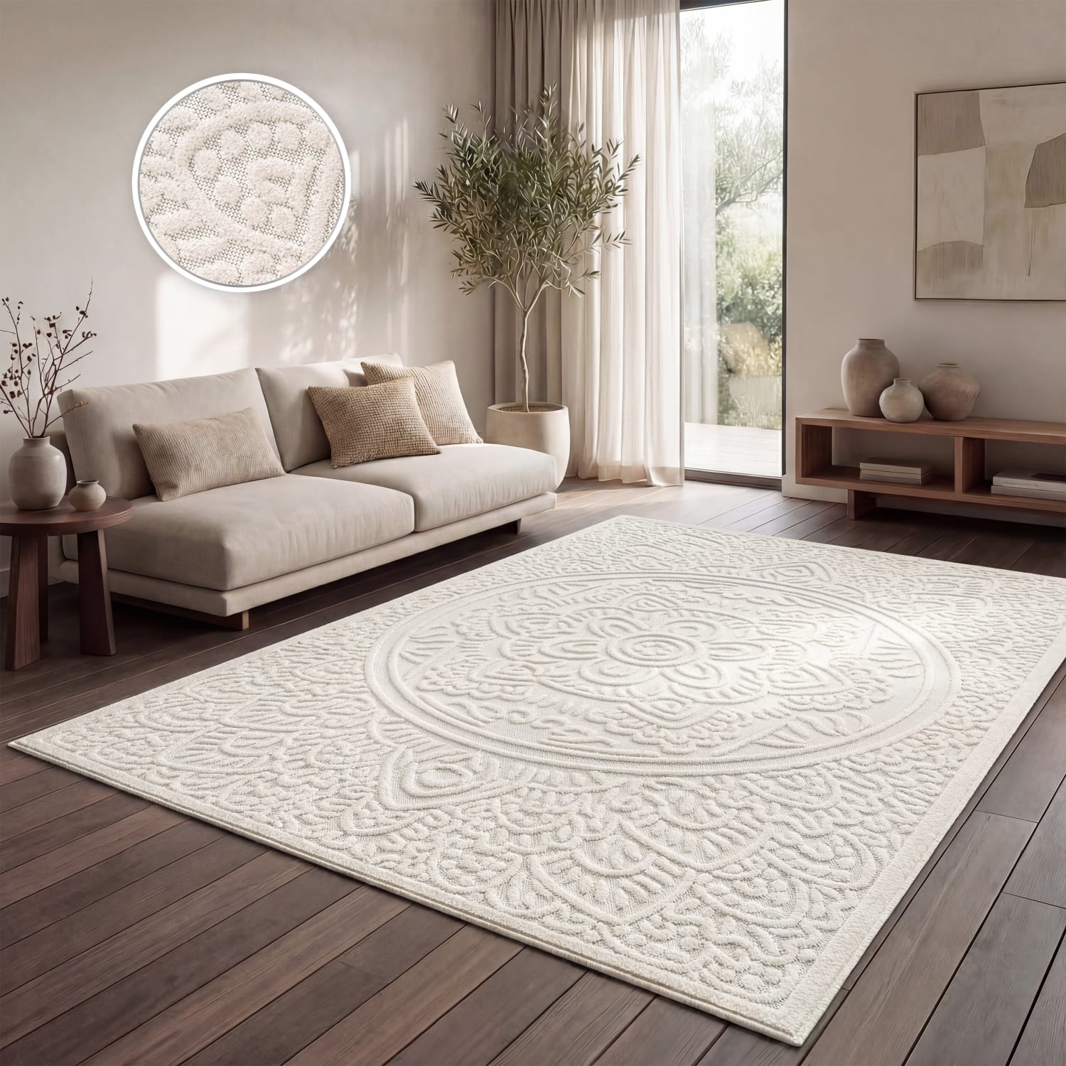 In- & Outdoor-Teppich Cotton Creme