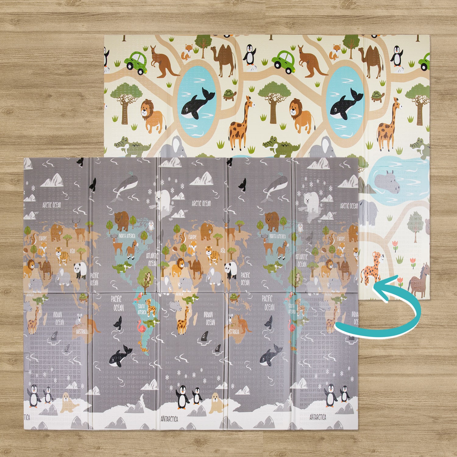 Spielteppich faltbar Folding Mat Mehrfarbig