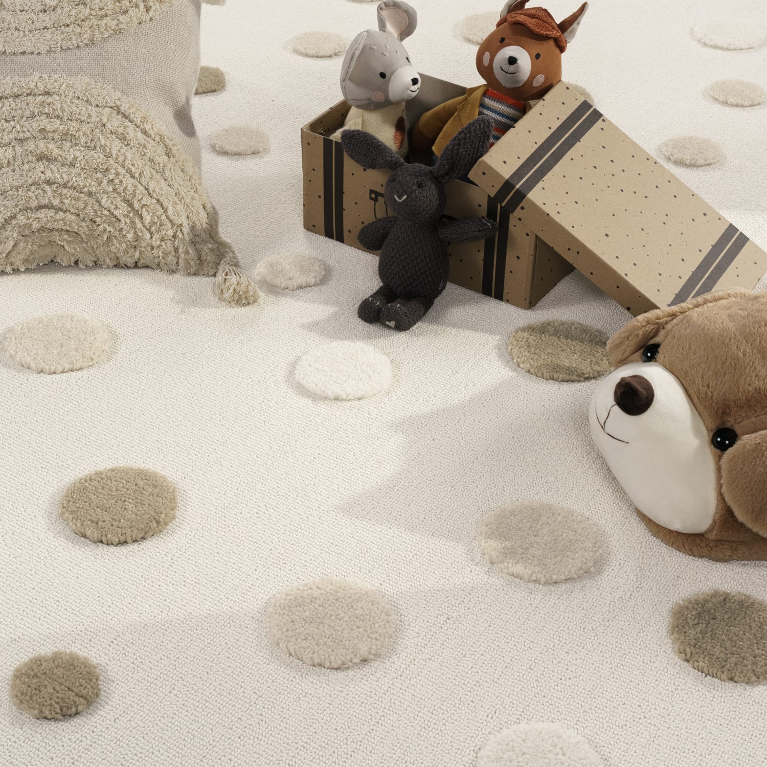 Kinder-Teppich Kika Beige