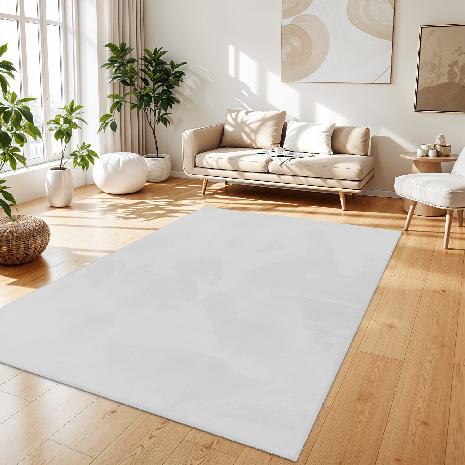 Flauschteppich Soft Weiß