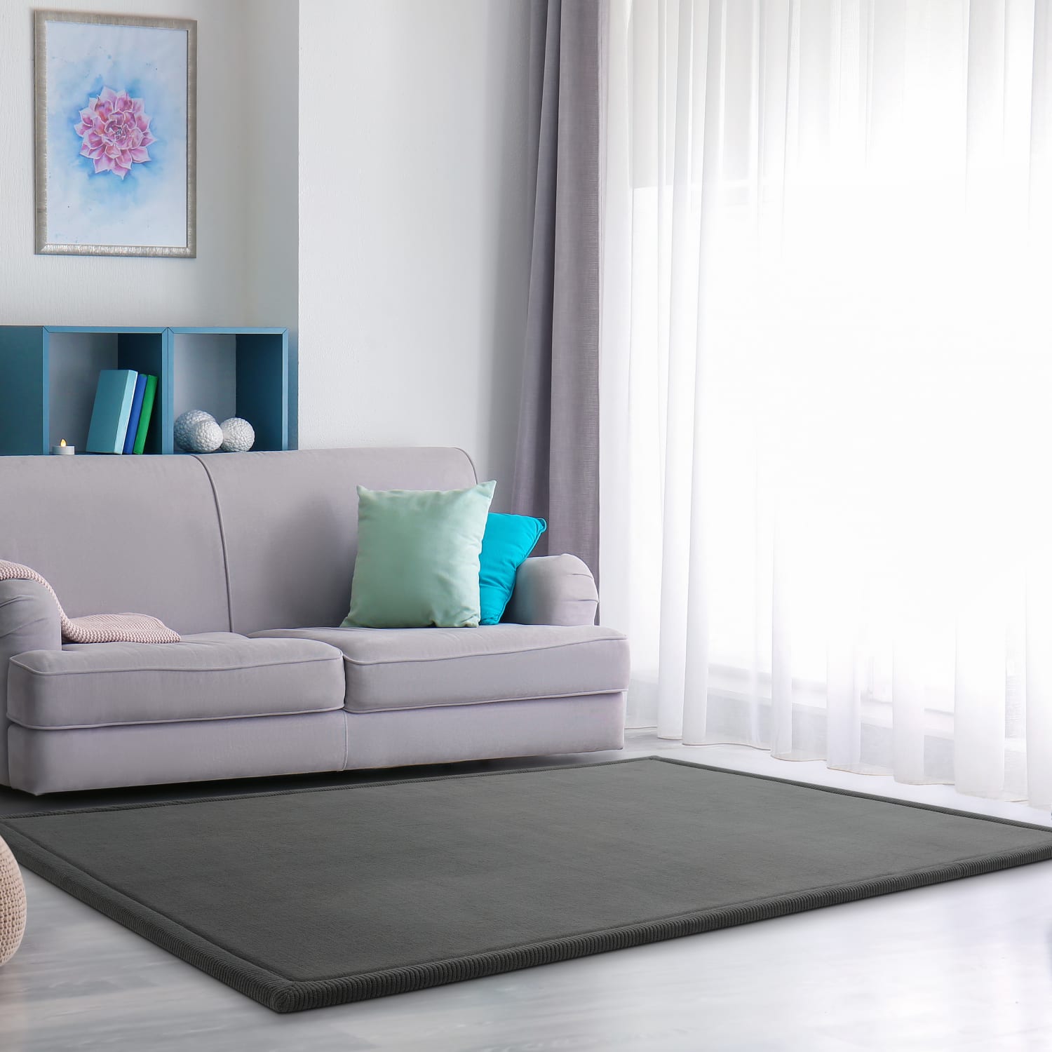 Kinderteppich waschbar Tatami Anthrazit