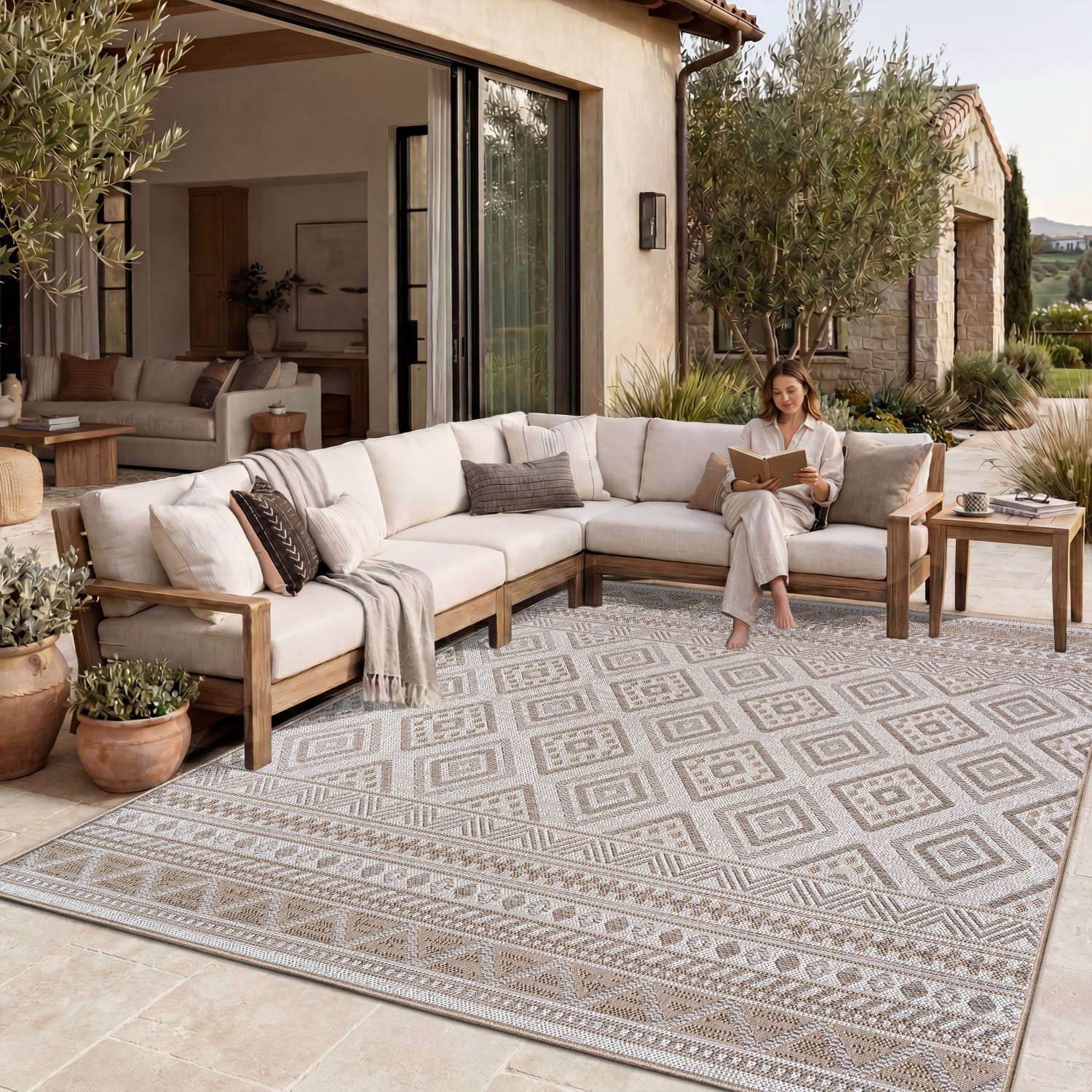 In- & Outdoor-Teppich Vermont Beige