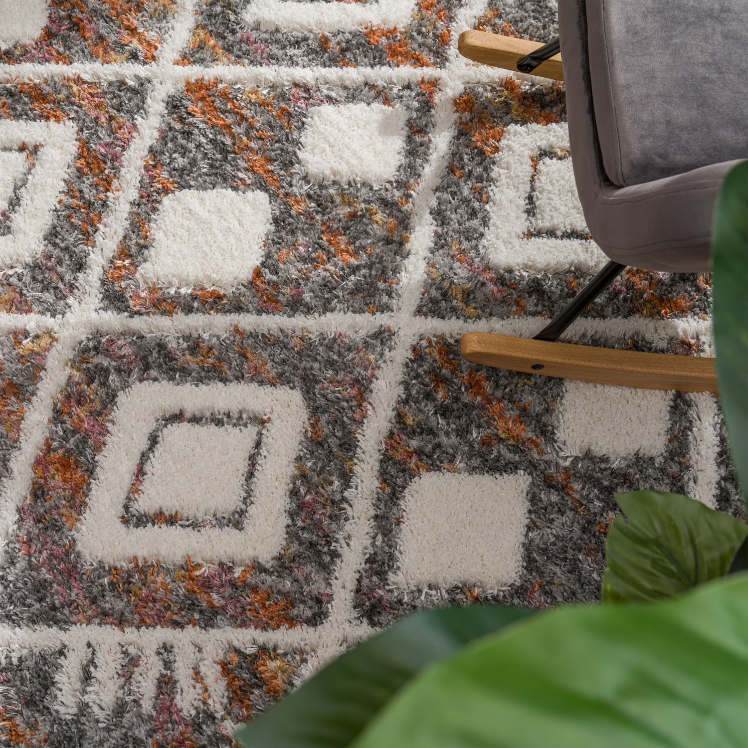 Hochflorteppich Monza Mehrfarbig