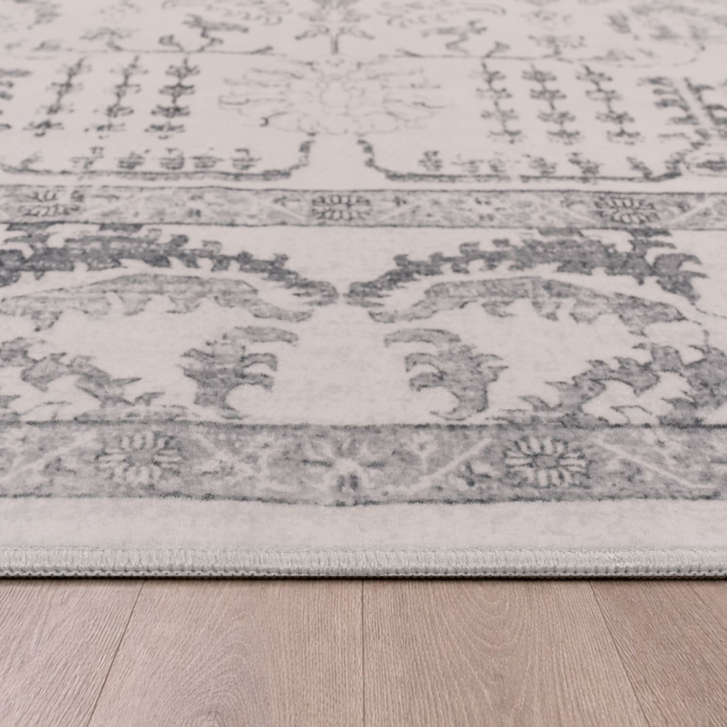 Teppich waschbar Semer Silber