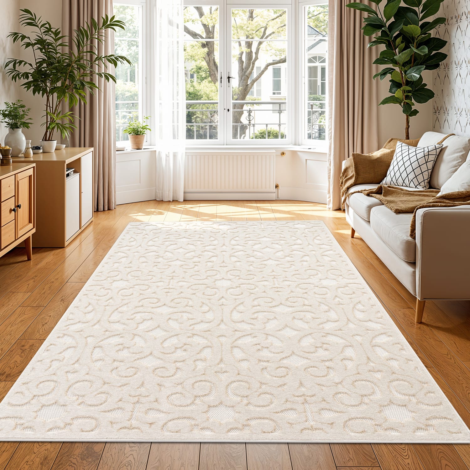 In- & Outdoor-Teppich Cotton Creme