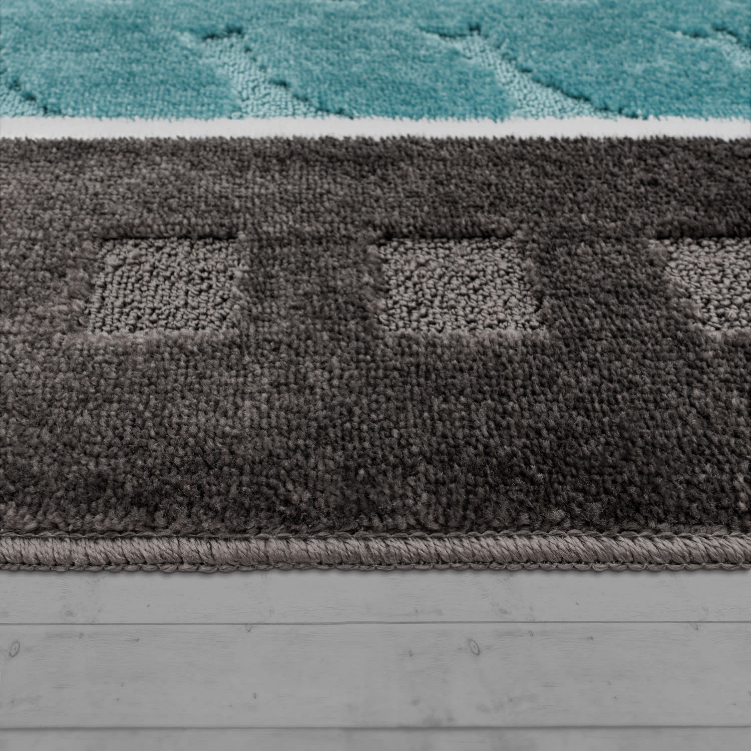 Teppich Salamanca Grau-Blau