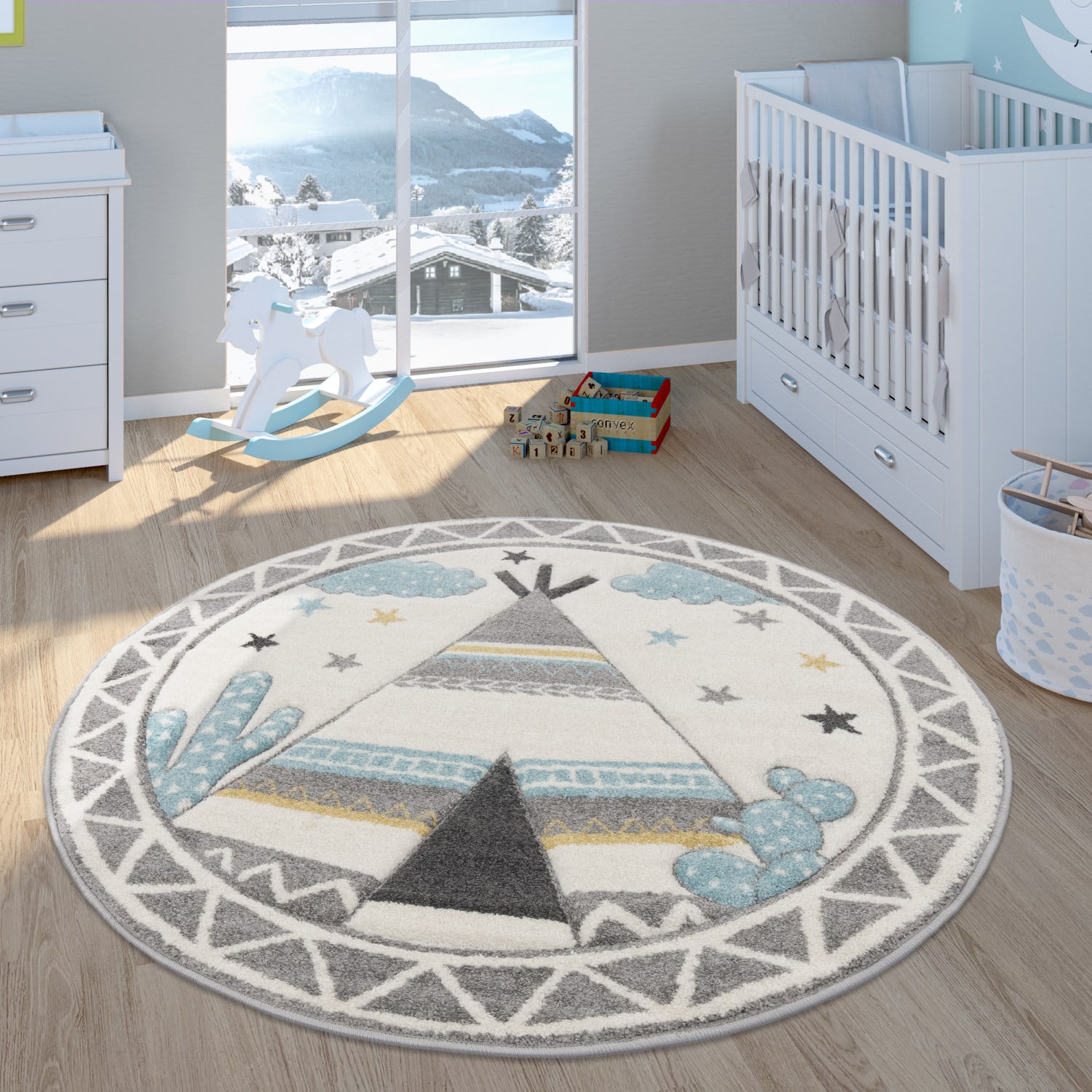 Kinder-Teppich Ela Creme