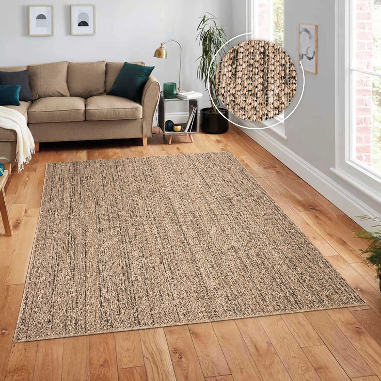 In- & outdoor-teppich Aachen | Beige | 80x150 cm