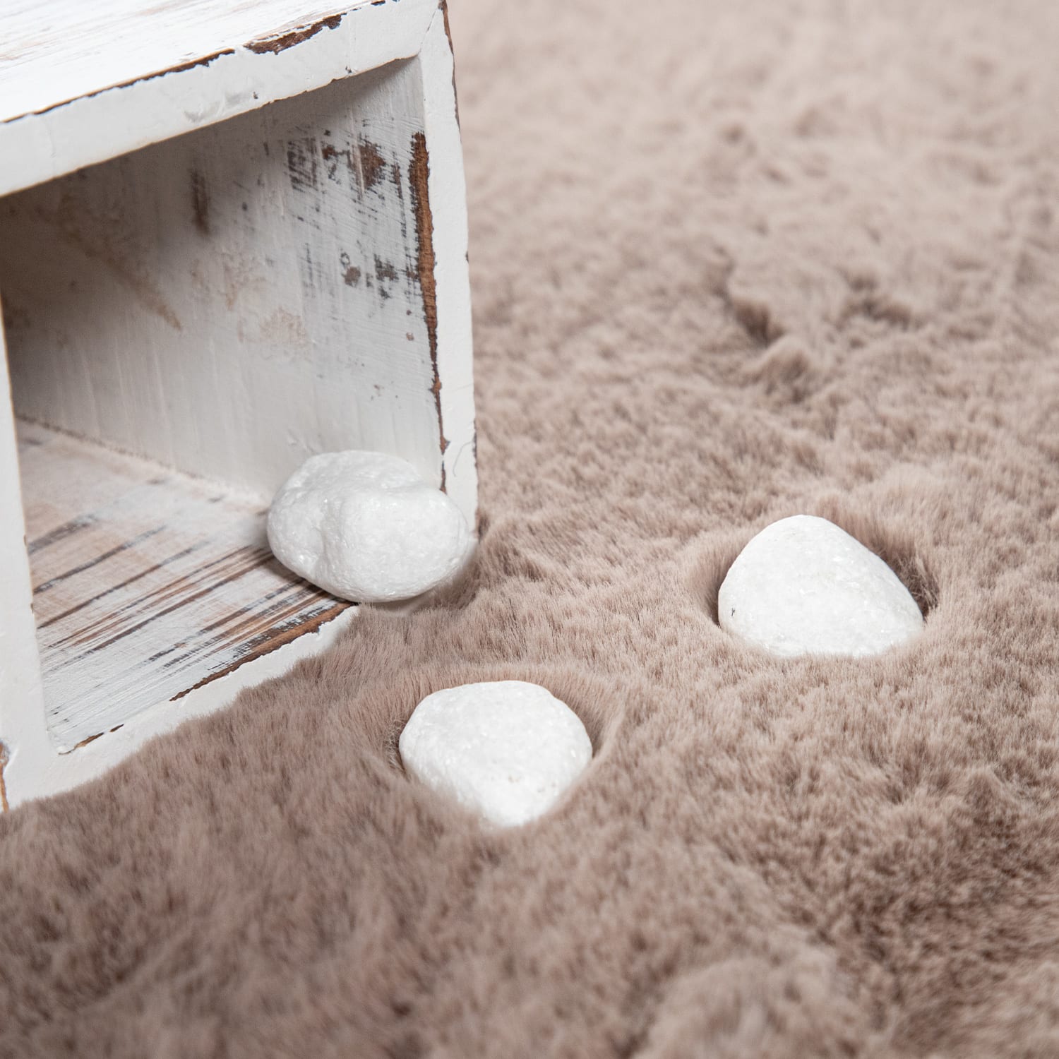 Fell-Teppich Rabbit Beige