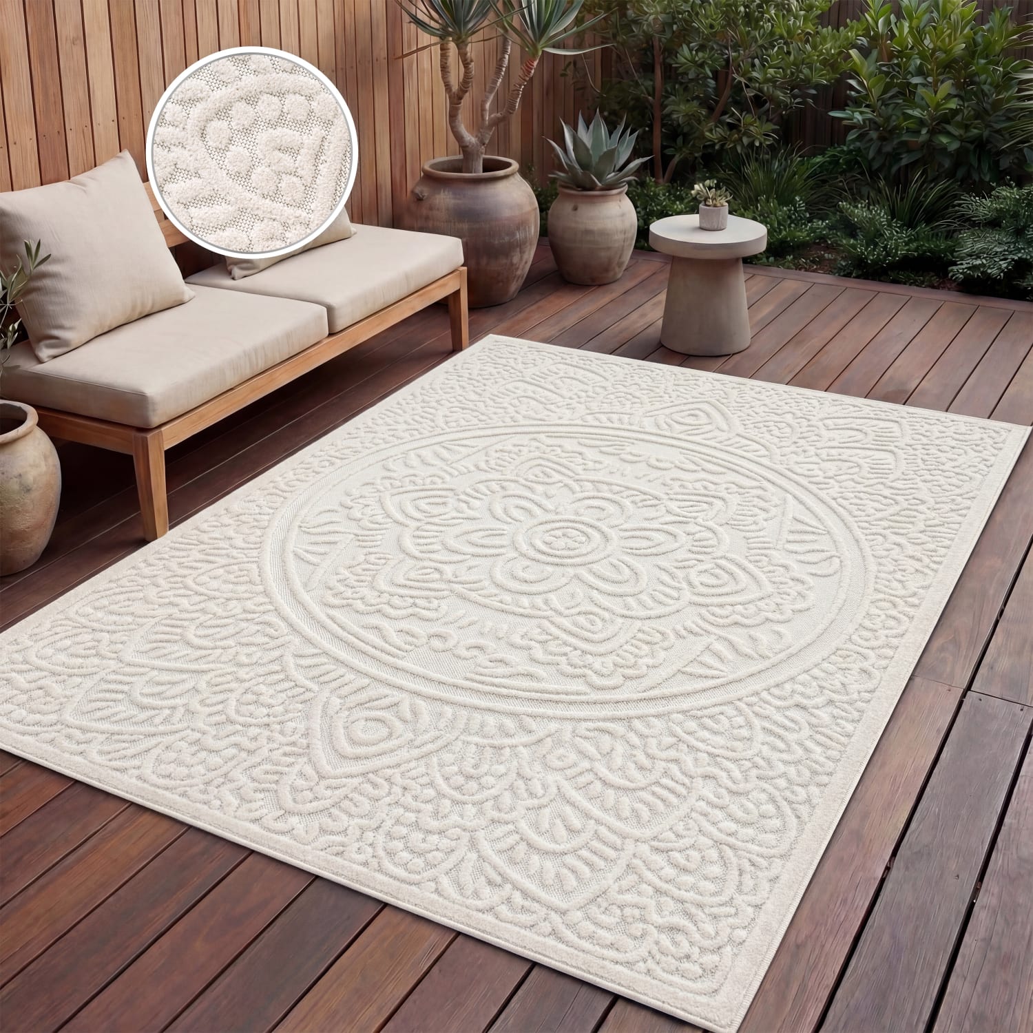 In- & Outdoor-Teppich Cotton Creme