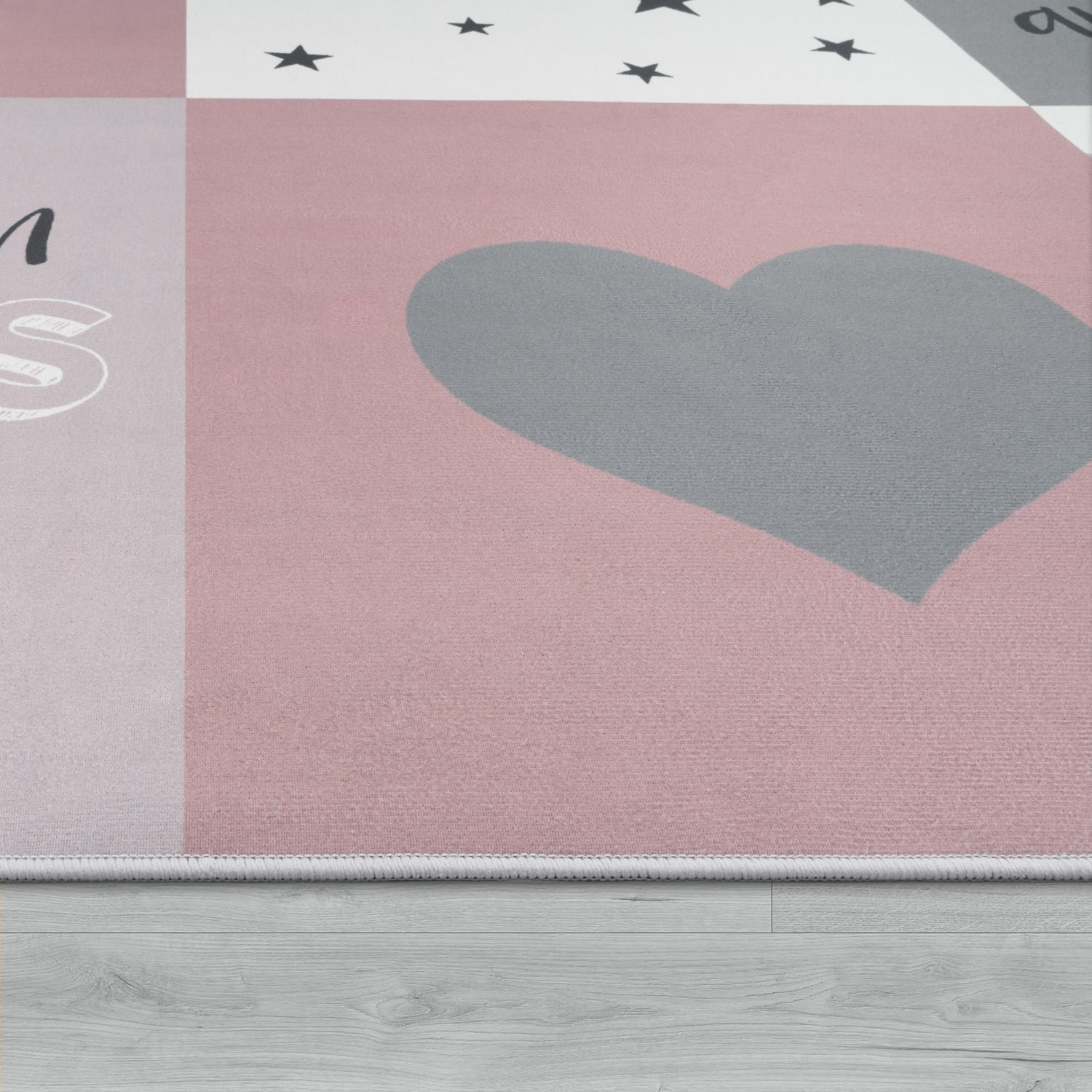 Kinderteppich waschbar Aleyna Pink